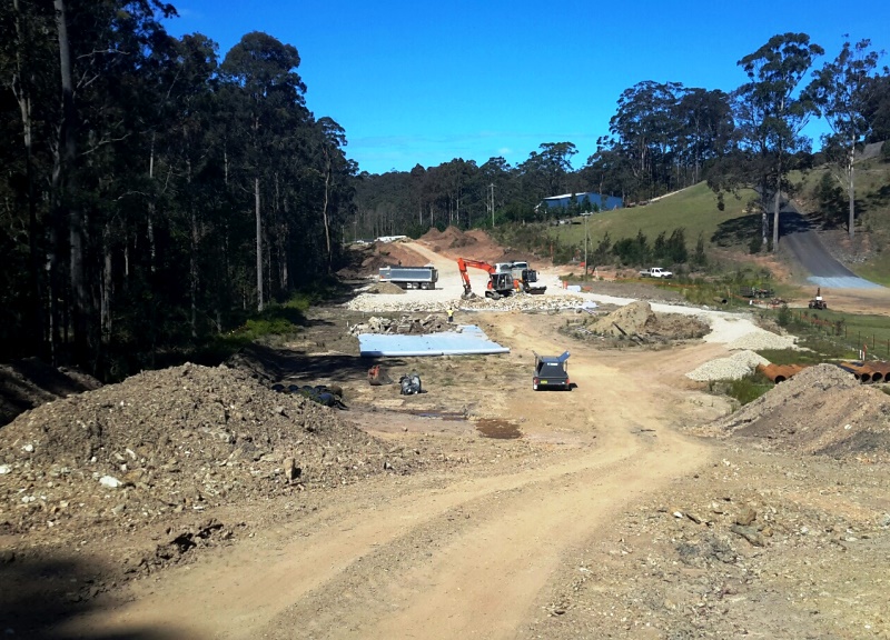 Image Works underway at the Glenella Road end of the new link road.