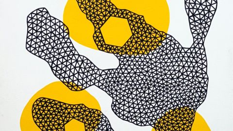 Detail of artwork by Natalie Bateman titled Pollination.