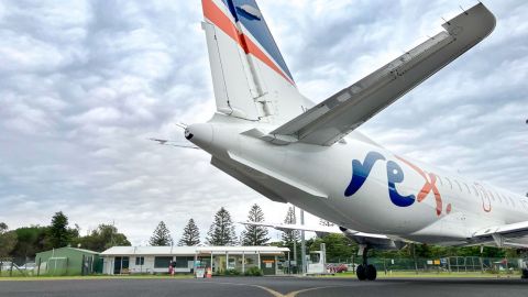 Rex plane at Moruya Airport 