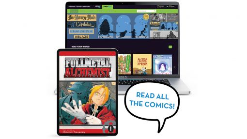 The user interface for the ComicsPlus online rescource.