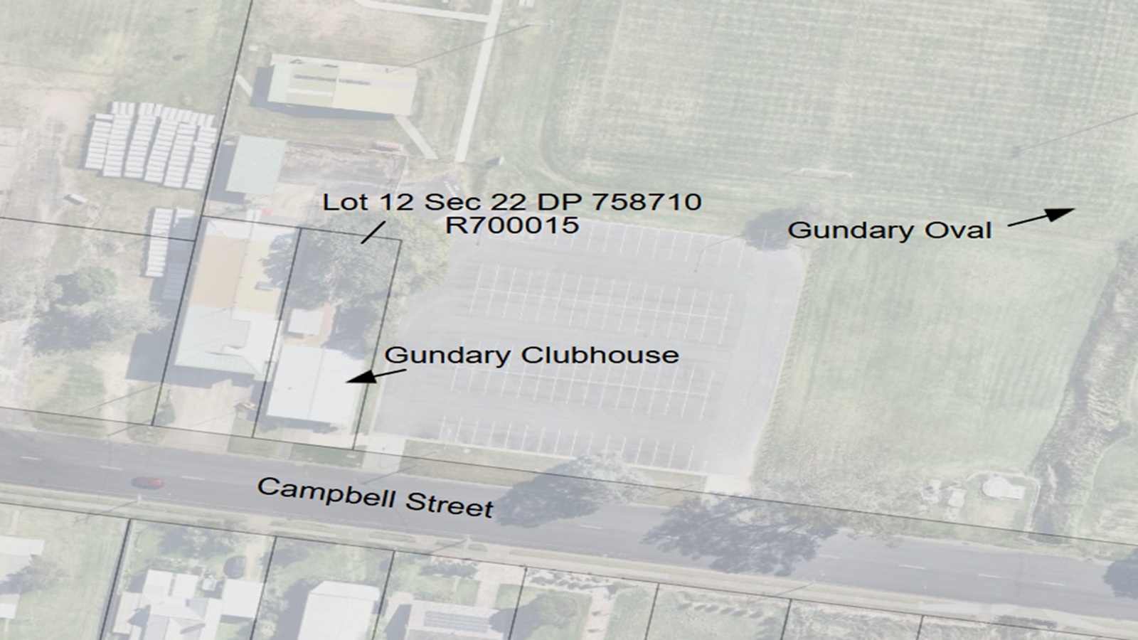 Aerial diagram of 32 Campbell Street, Moruya (Lot 12 Section 22 DP 758710)