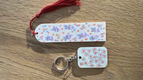 Handmade bookmark and key ring
