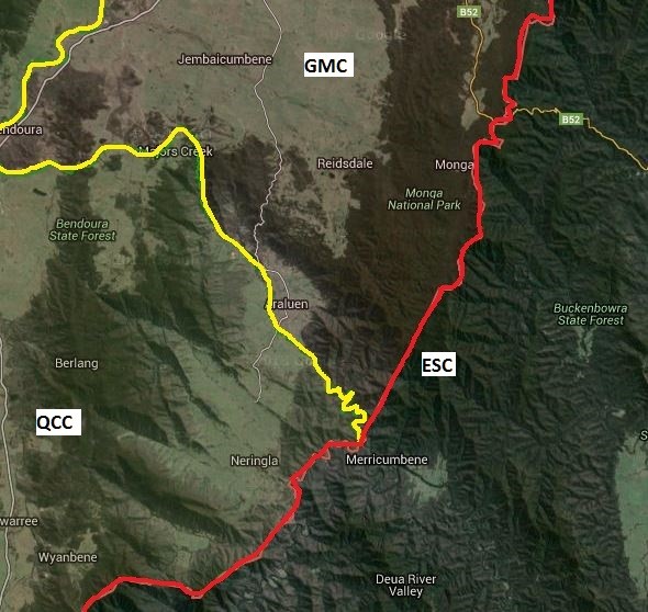  Araluen boundaries