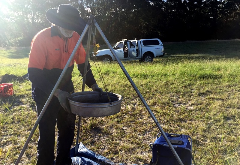 Archaeological test pitting on airport redevelopment lands