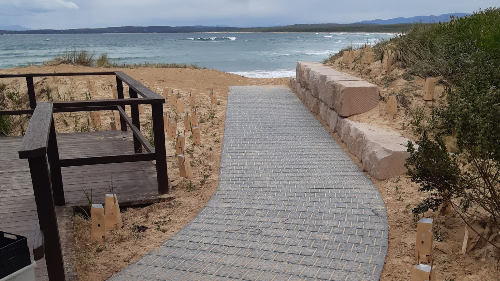 Image Photo of South Broulee beach with a mobility mat