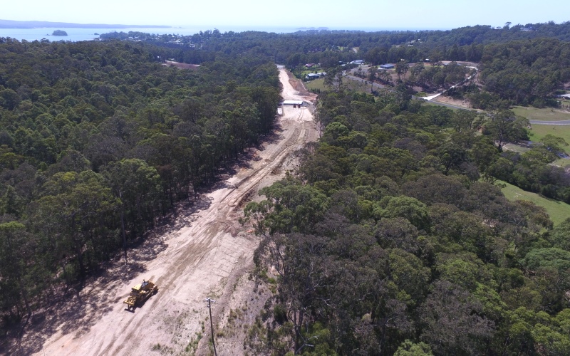 Image Aerial view of the progress on the link road - January 2017