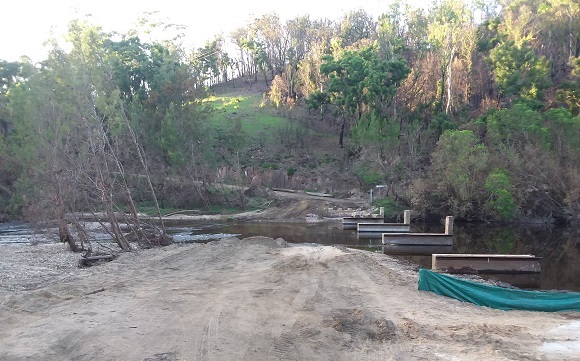 Image The side track has been washed away after the river flooded