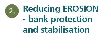 Reducing erosion - bank protection and stabilisation