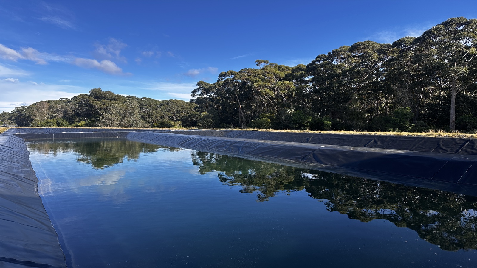 Image Moruya Shellfish Hatchery water storage ponds.