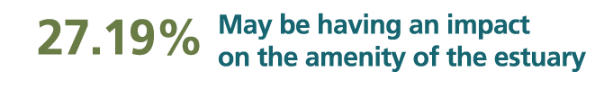 27.19 per cent of responses said it may be having an impact on the amenity of the estuary
