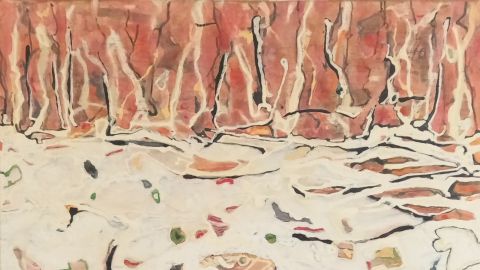 Artwork by Sid Palazzi titled Inland sea - dry salt lake