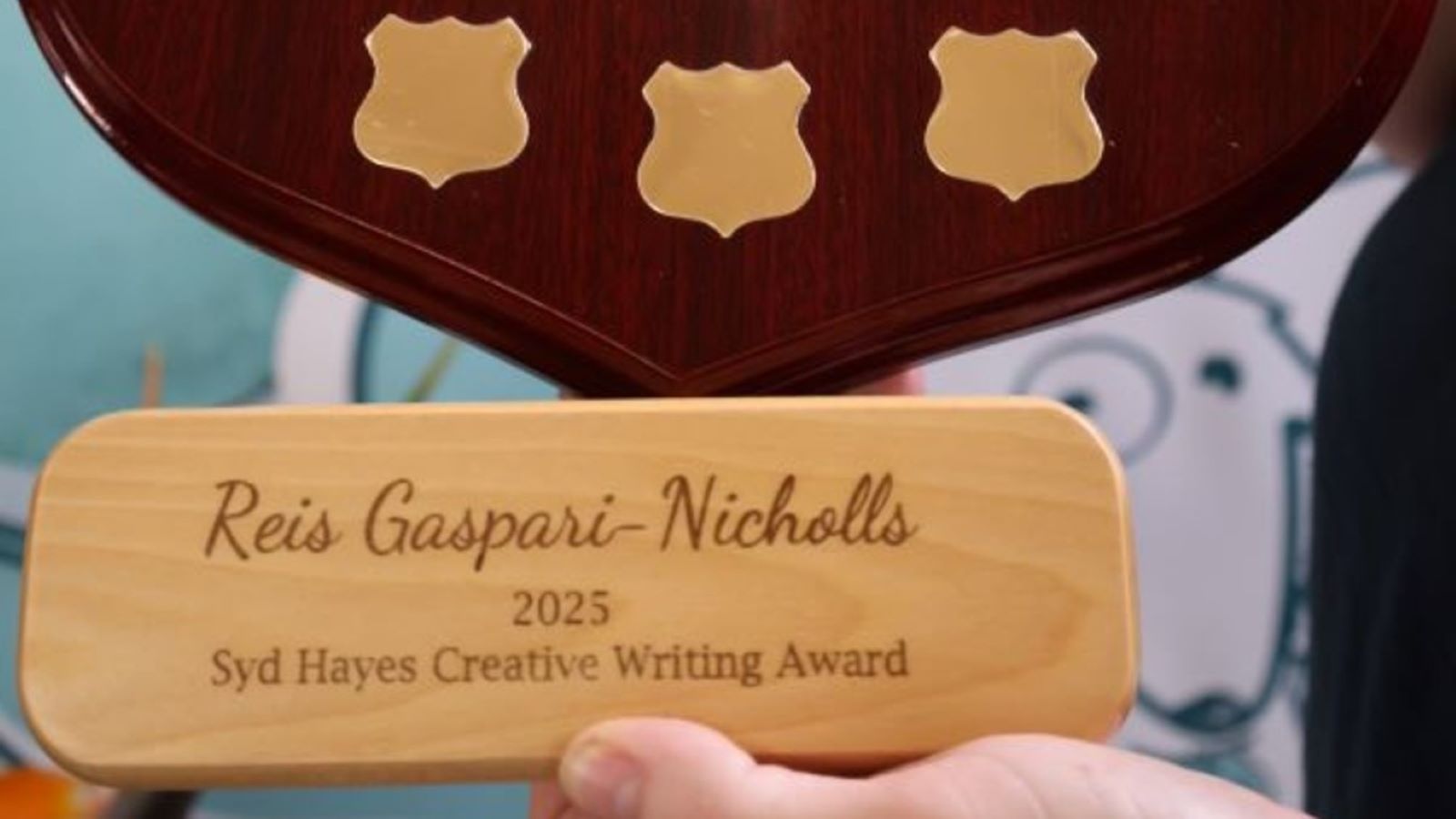 Image Mayors writing comp Syd Hayes creative writing shield