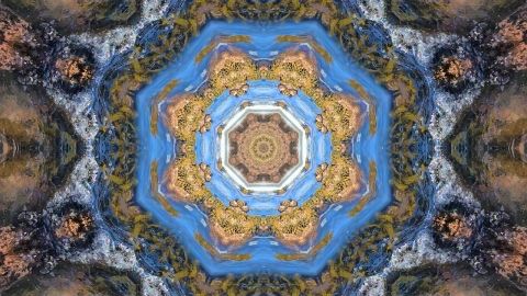 blue and brown abstract pattern