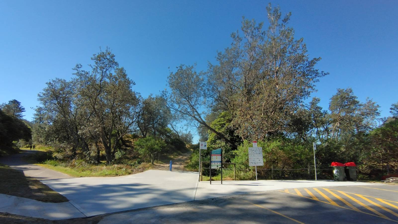 Image Photo of improved beach access from disability parking spaces.