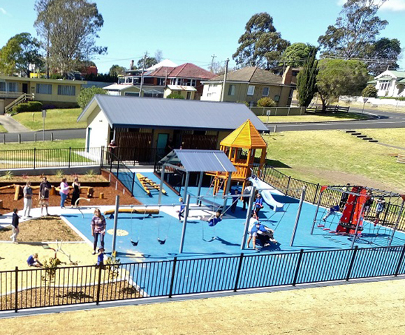 Aerial image of the Gundary Inclusive Playground