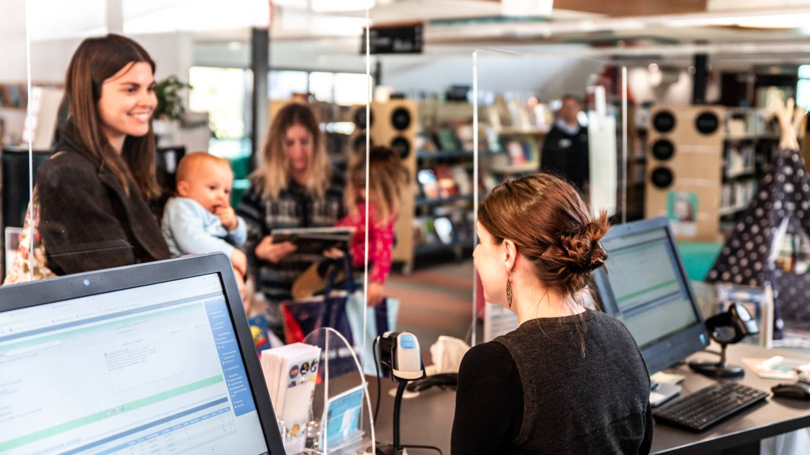 Library - counter, customer service